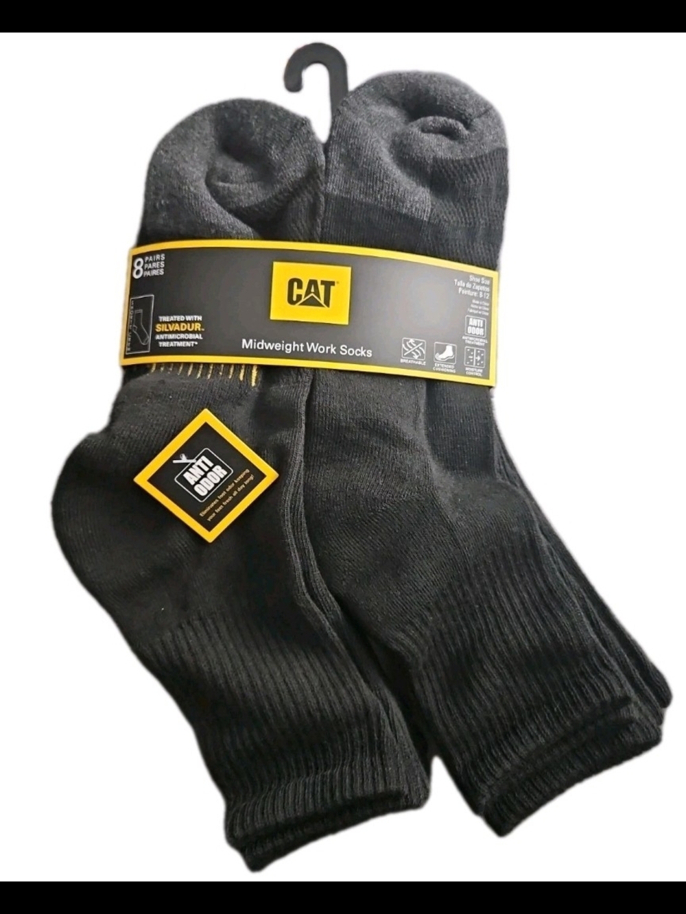 Caterpillar CAT 8 Pair Men's Midweight Work Socks